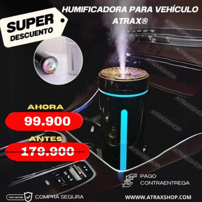 HUMIDIFICADOR ATRAX®  Elimina olores y refresca el aire mientras conduces.