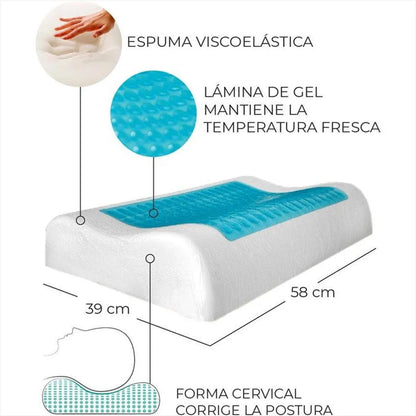 Almohada Ortopédica Memory Pillowen Gel